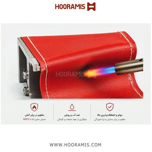 پارچه دو رو سیلیکون قرمز با عرض 1.27 و ضخامت 0.22 (Silicone double-sided 0.22*1.27 Red) Red silicon doublesided fabric 1.27-3.jpg